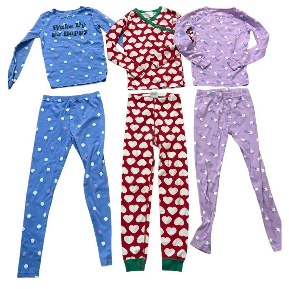 Girls size 10 long sleeve pajama set bundle Hanna Andersson and Carters